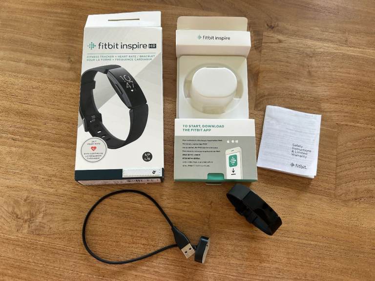 Fitbit Inspire HR Health & Fitness Tracker with Auto-Exercise Recognition, 5 Day Battery, Black NEW