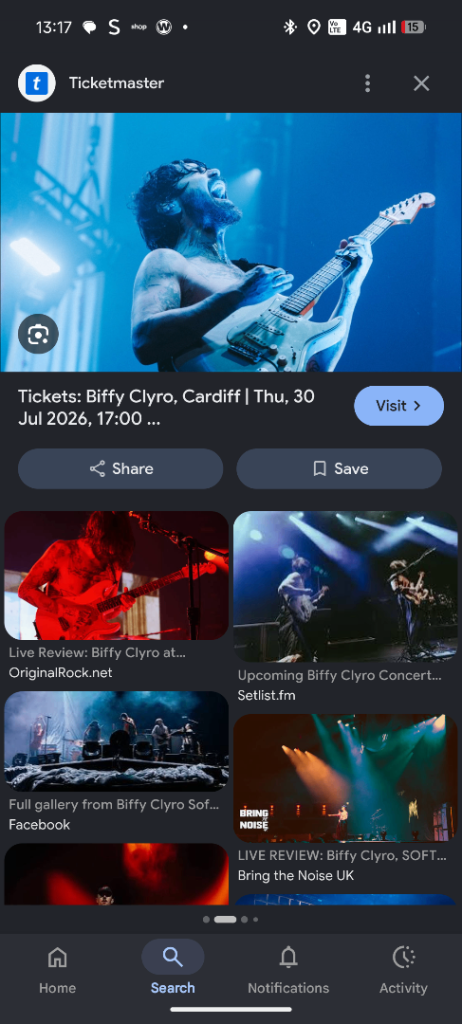 2 X biffy clyro tickets for Cardiff castle 