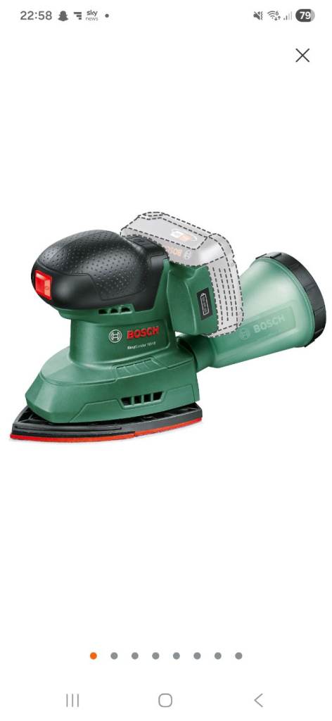 Bosch Easy Sander 18v-8 without battery and charger