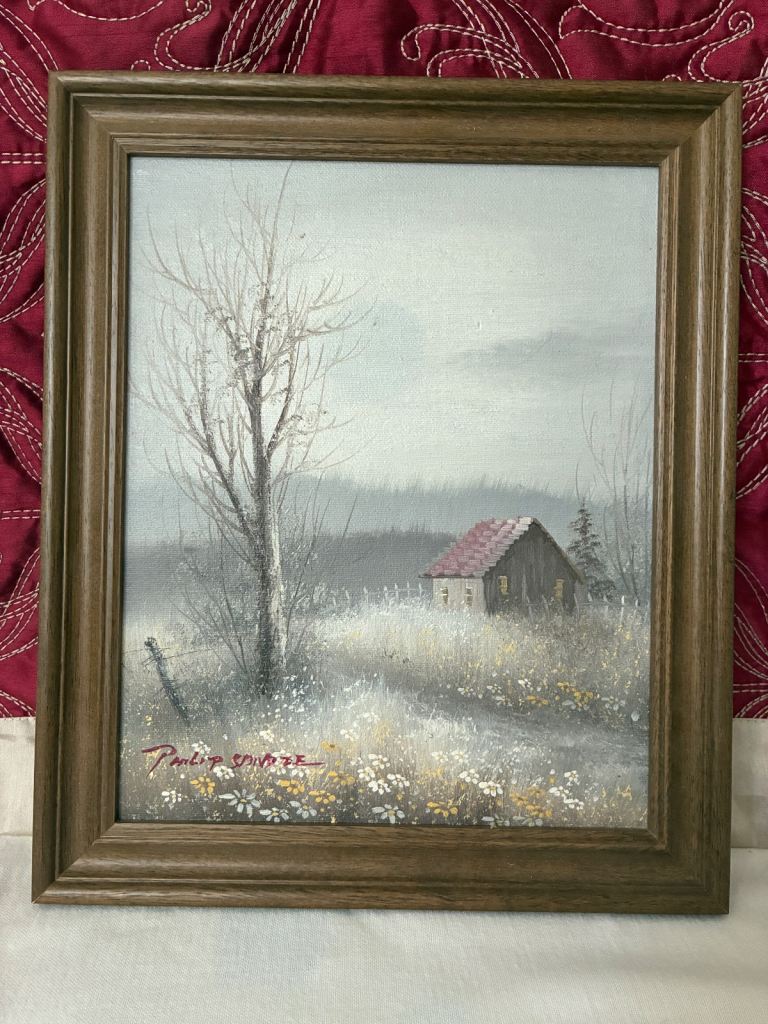 Original Oil On Board Landscape Painting by American Artist Philip Sandee