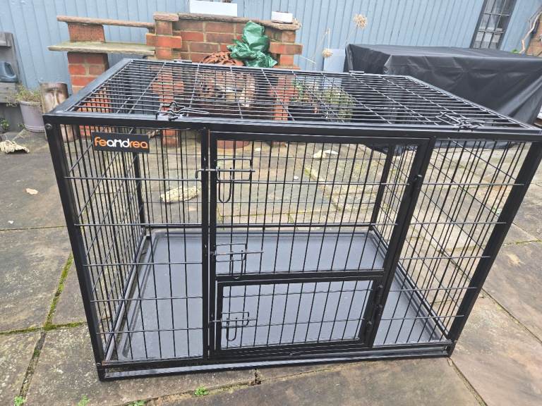 Feandrea Heavy-Duty Dog Crate, Dog Cage, 107 x 70 x 74.9 cm