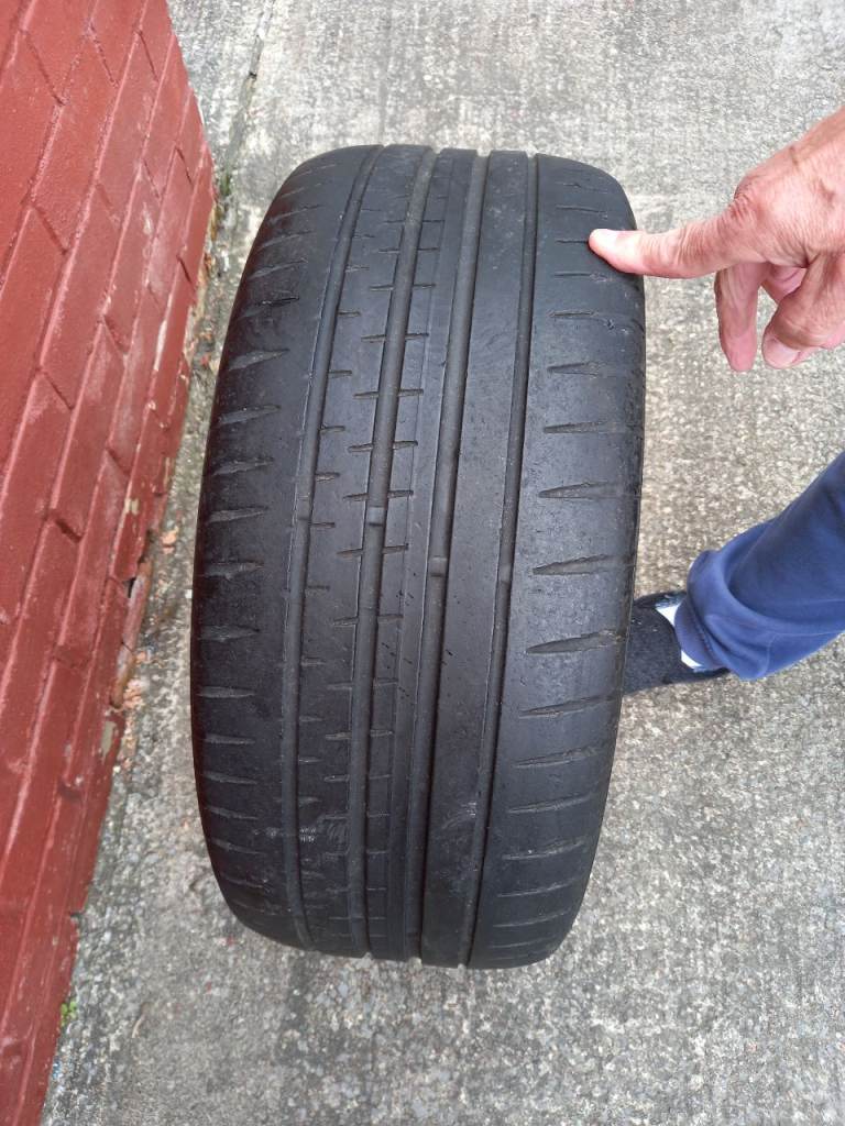 Car tyre and alloy 