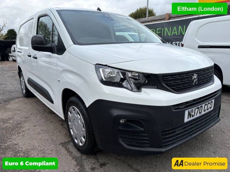 2020 Peugeot Partner 1.5 BlueHDi 950 LWB Crew Van 5 Seater in white, 42,000 miles, 1 owner, ULEZ ...