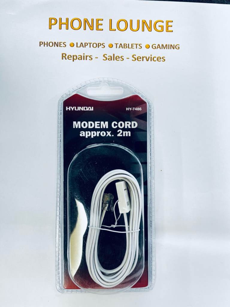 RJ11 to BT Plug Modem Cable 2m