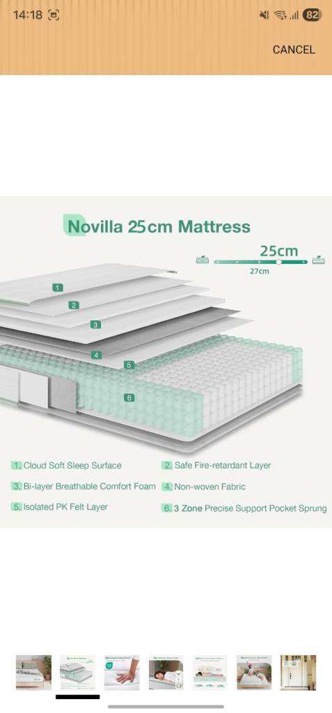 Novilla small double mattress 