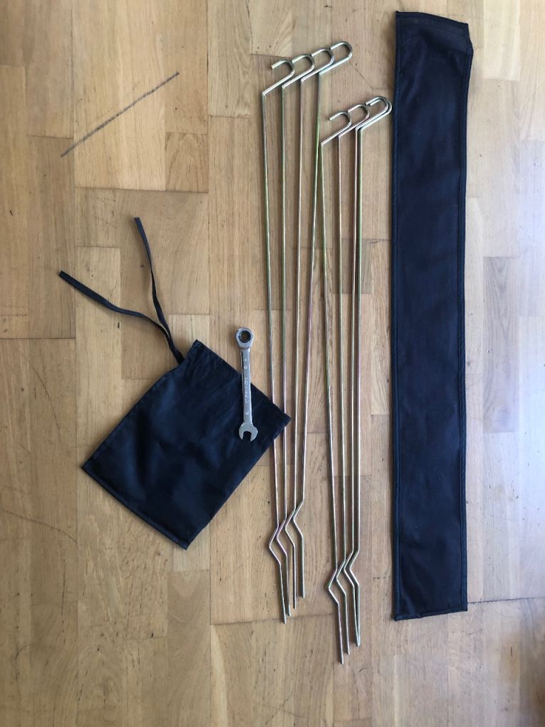 tentbox lite 2.0 poles and spanner in original bags as new condition