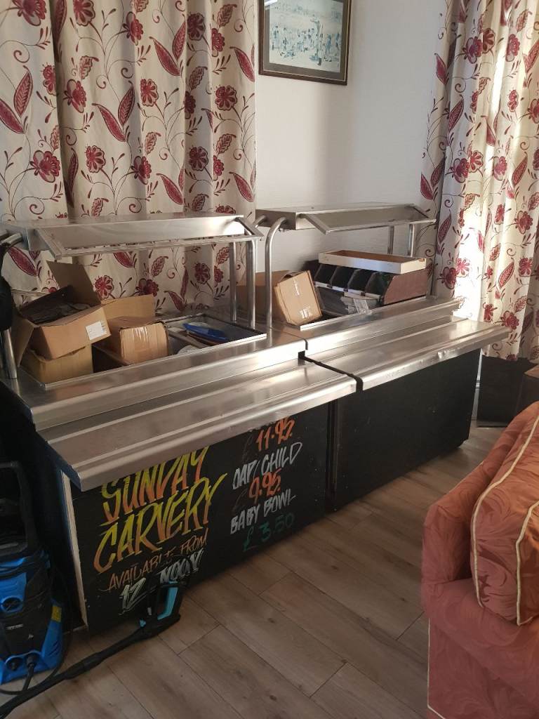 Commercial Stainless Steel Hot Food Counter / Carvery Unit