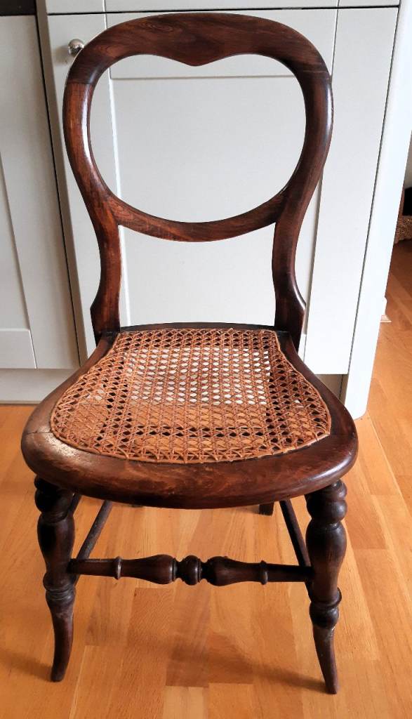 Cane seat bedroom chair