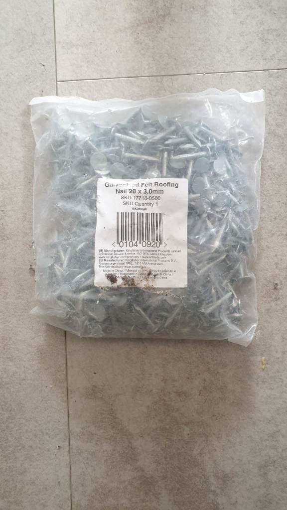 Felt Nails Galvanised 3mm x 20mm 0.5kg Pack