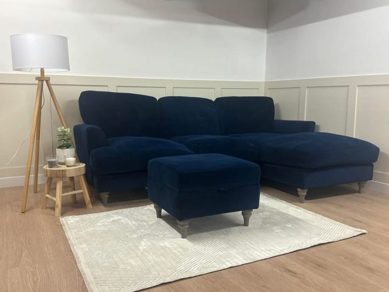 New Stock! HIGH STREET BRAND – DFS Patterdale Corner Sofa with Matching Footstool
