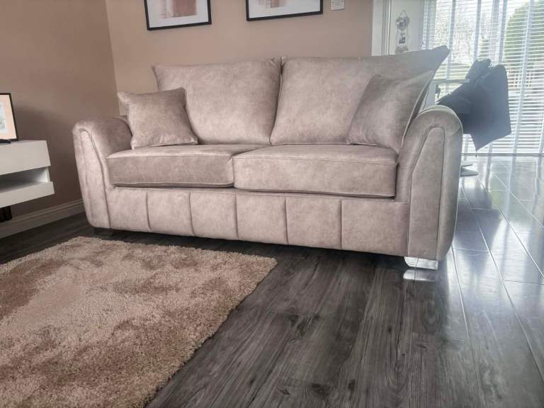 Never used beige 2 seater sofa - Brand new - Free delivery!