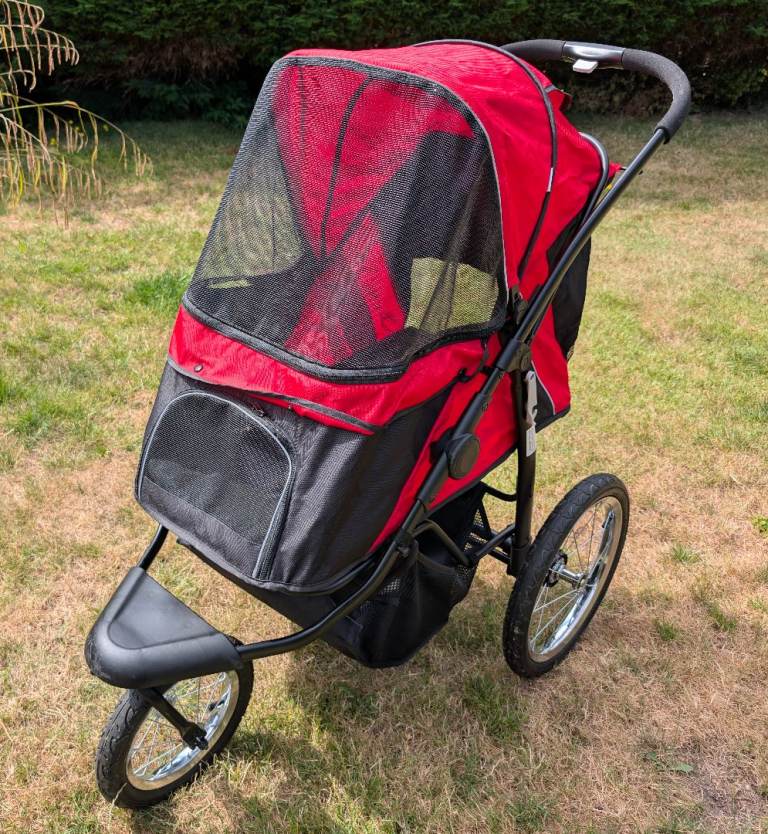 Pawhut 3 wheel foldable pet stroller 