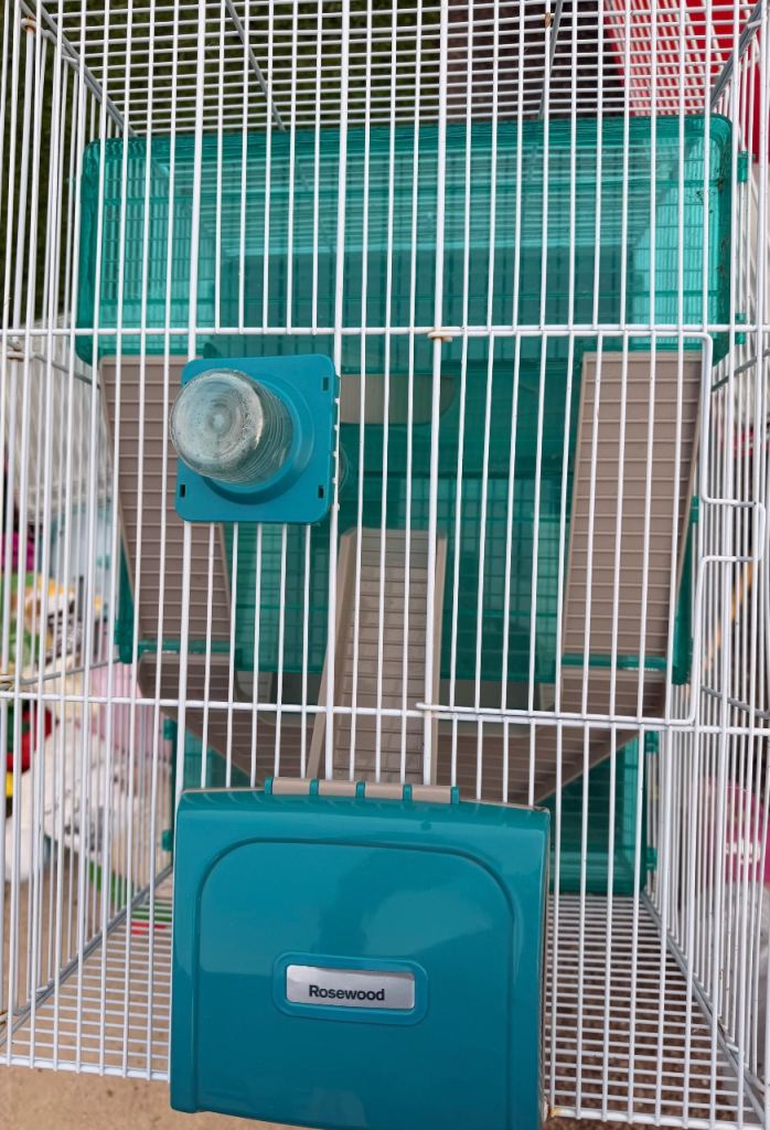 Blue Hamster/Rat Cage and Supplies Bundle 