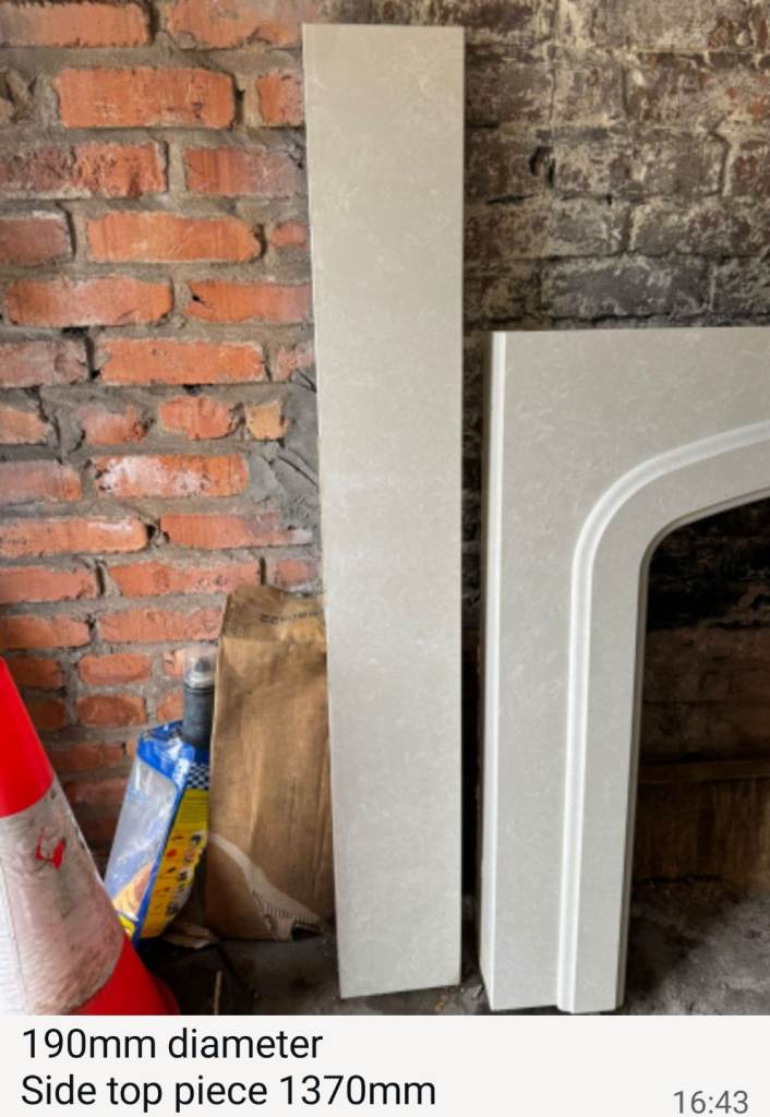 Marble Fireplace with Hearth & Back Panel