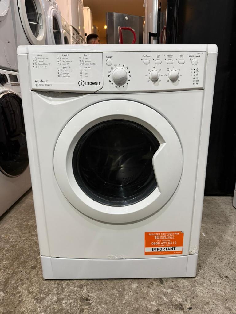 Indesit White Colour 6kg 1200 rpm Washer Dryer With Free Delivery 🚚 