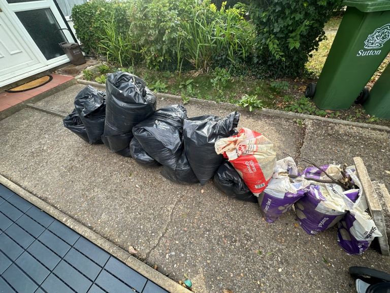 Bags of soil