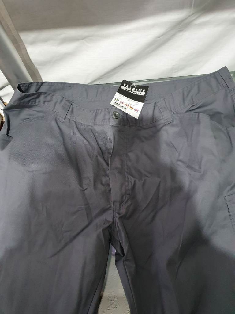 New Tranemo workwear grey trousers Size 44-46cm 