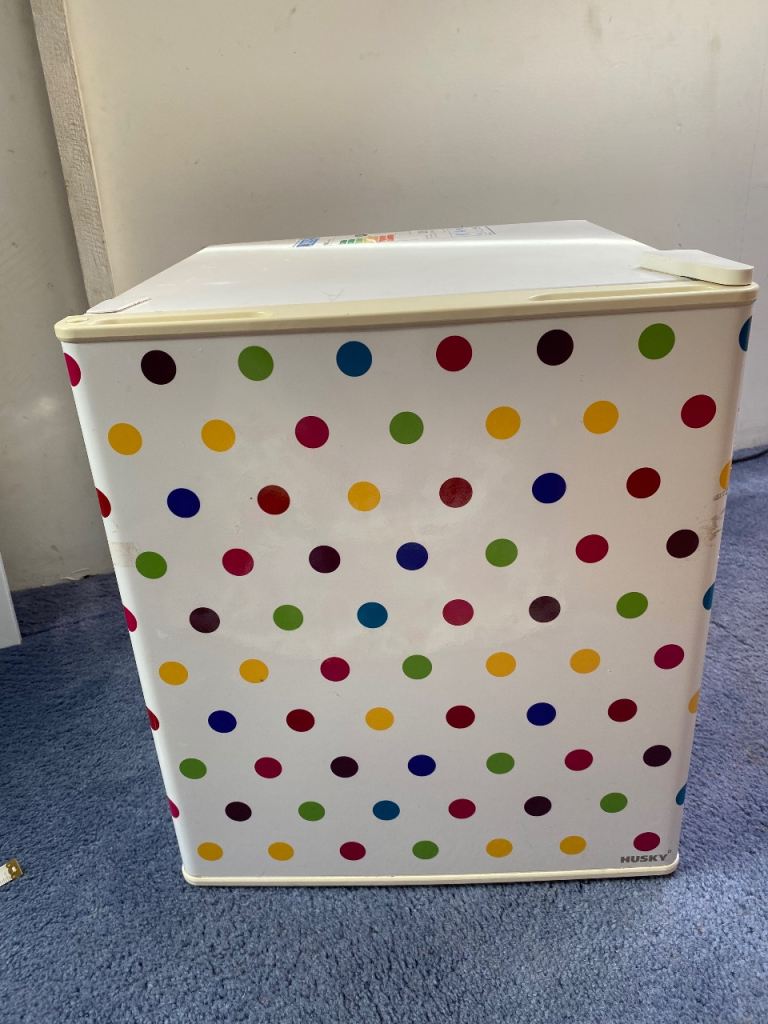 Funky Polka Dot Husky mini fridge