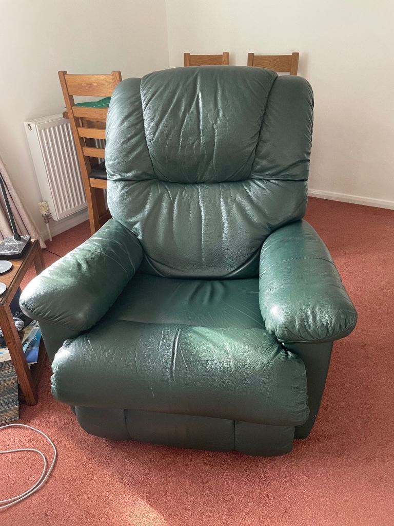 Well Used La-Z-Boy Recliner Leather Chair (with some life left in it)