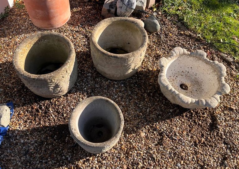 SOLD Concrete planters 