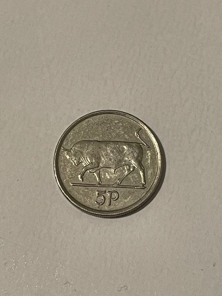1993 Irish 5p Coin