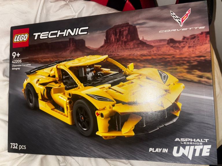 image for Brandnew yellow alpha legends Chevrolet Corvette Lego car stingray