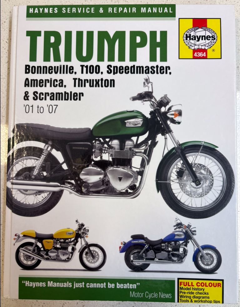 Triumph Bonneville T100, Speedmaster, America, Thruxton, Scrambler 2001-2007, Haynes Workshop Manual