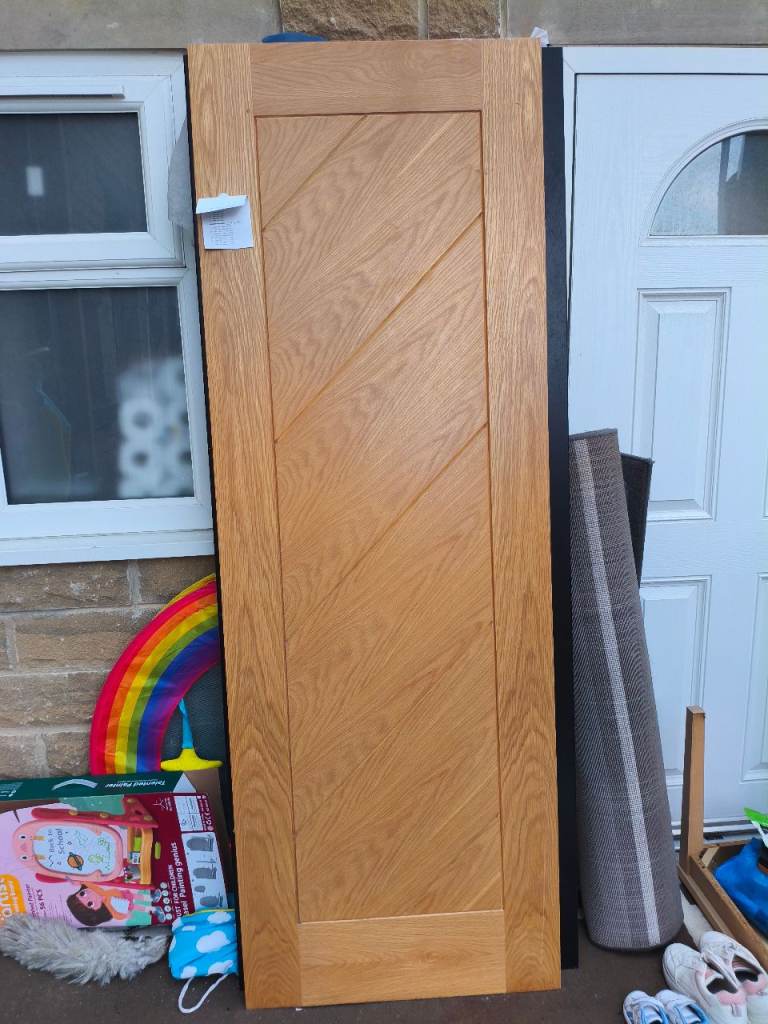 3 x Fire doors, brand new unused, wood 198.5cm tall, x 69cm wide  3.6mm thick. 