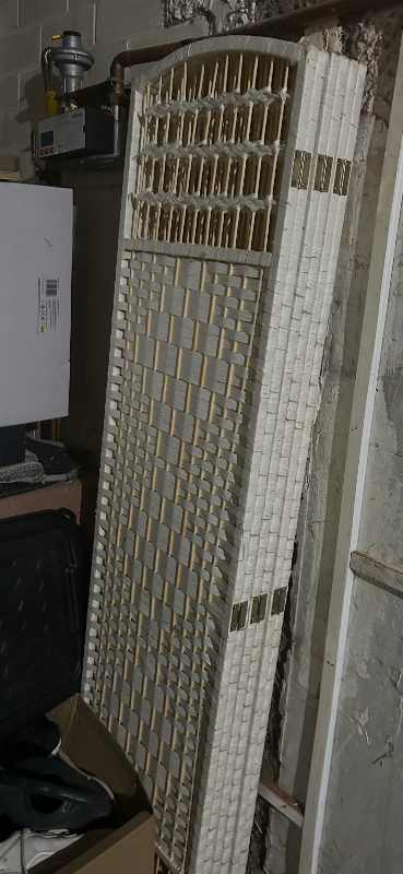 Cream Wooden Room Divider - Good Condition