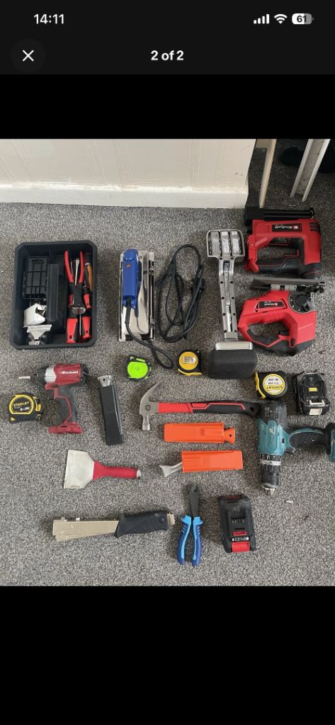Carpet fitting tool full set up 