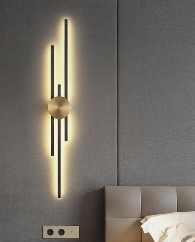 Wall Light Modern LED Iron Vertical Fixture  D12 * H63cm
