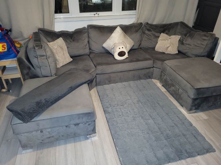 Grey U shape Sofa
