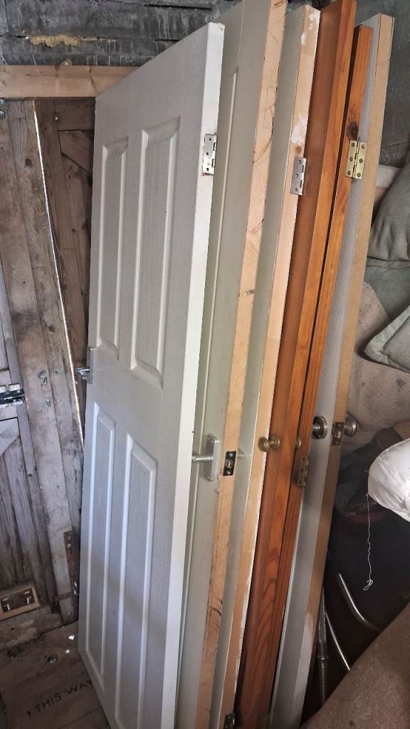 Job Lot of Internal Doors – Various Styles and Sizes, Good Condition