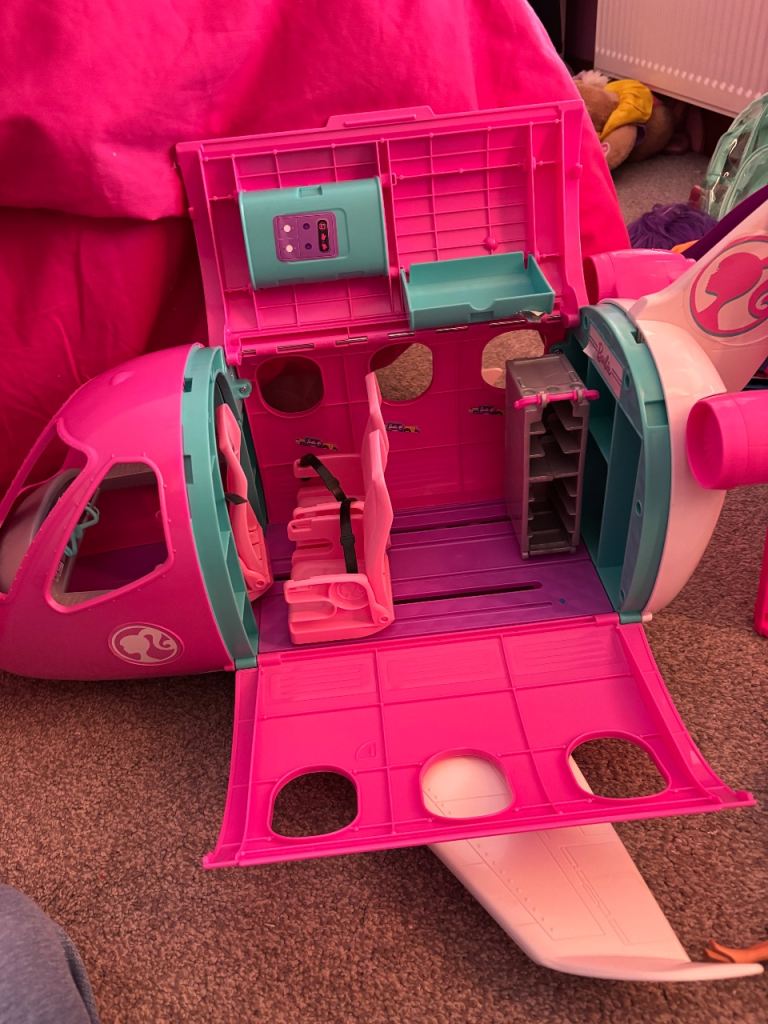Barbie plane, van and doll 