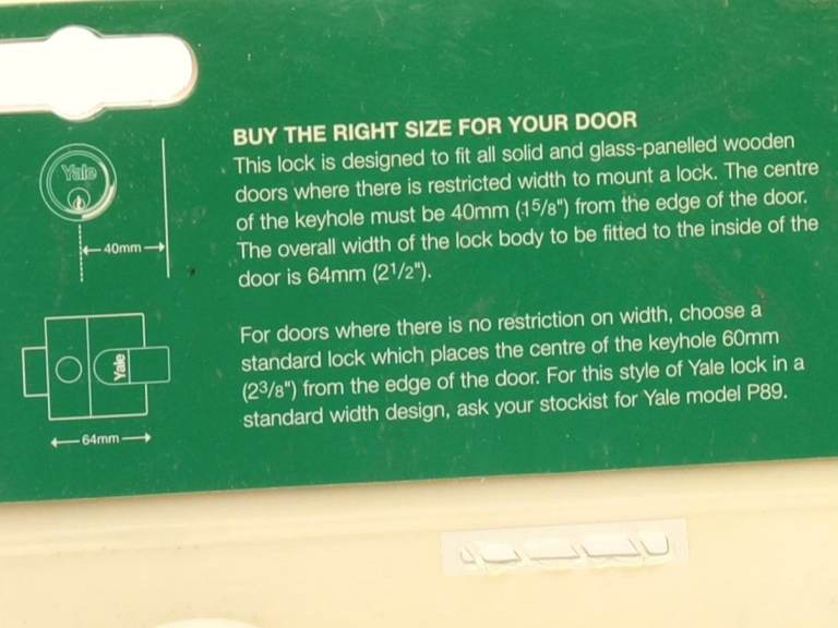 Yale P85DMGPB Front Door Manual Deadlock 40mm Grey