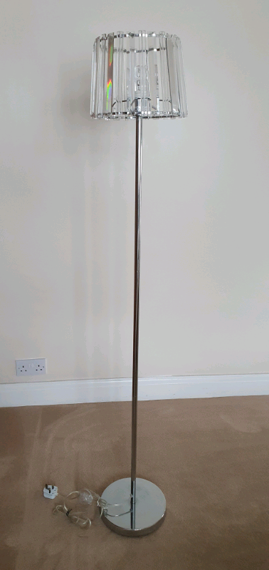 Homebase floor standing lamp with glass shade