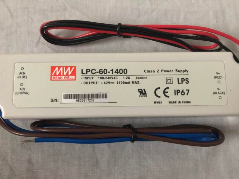 LED Power Supply - Meanwell LPC-60-1400 Constant Current LED Power ...