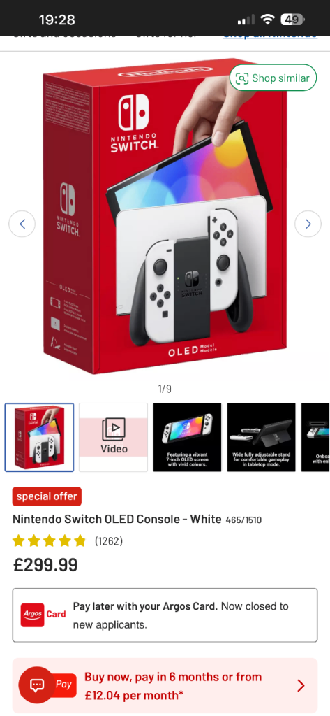Nintendo Switch OLED White 