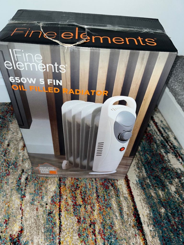 Fine elements 650W 5 Fin Oil Filled Radiator – NEW