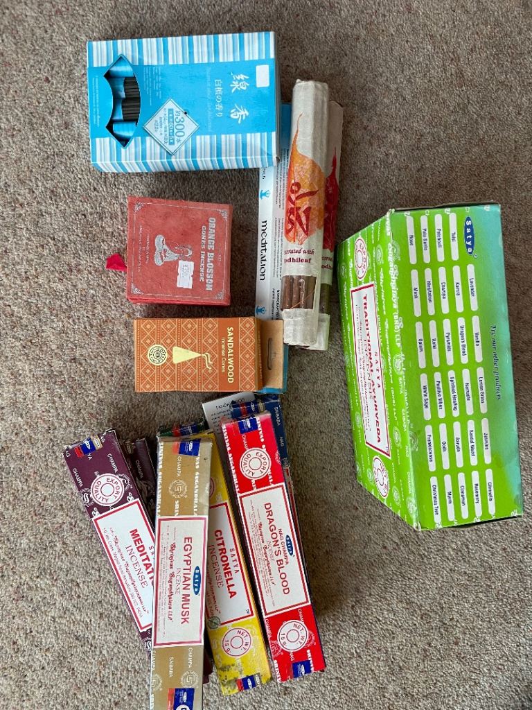 Assorted variety of insence sticks