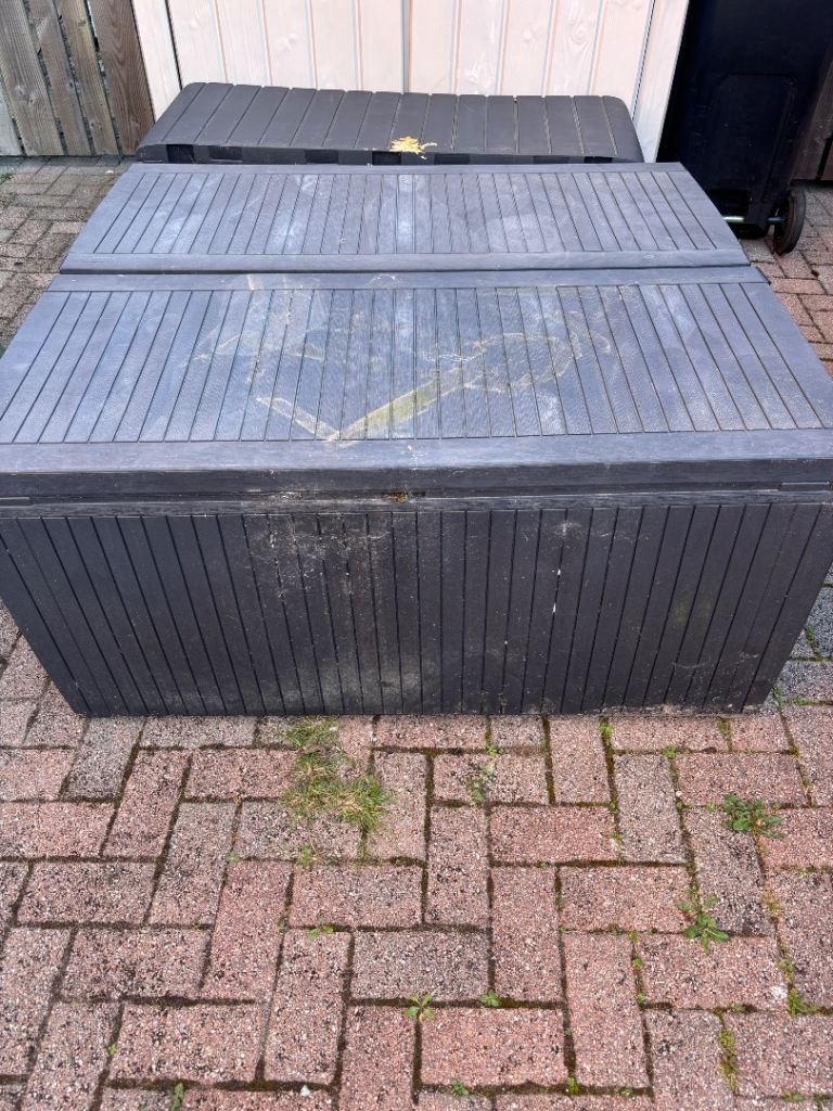 3 x garden storage boxes