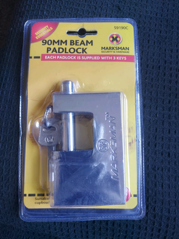 Marksman 90mm beam padlock and 