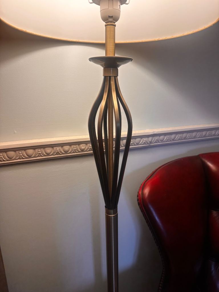 Stylish Gold Floor Lamp with Foot Switch
