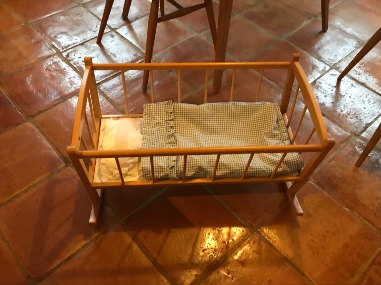 Lovely Dolls Rocking Cradle with Bedding - Ideal Present