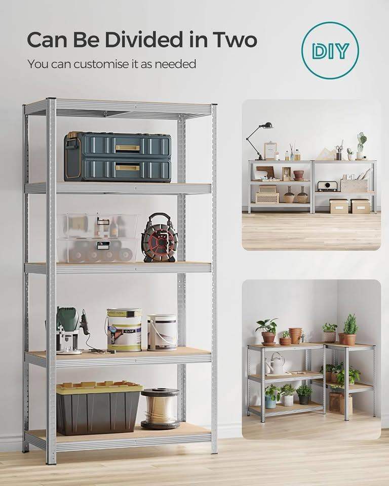 New and boxed Steel Shelving Unit, 5 shelves.