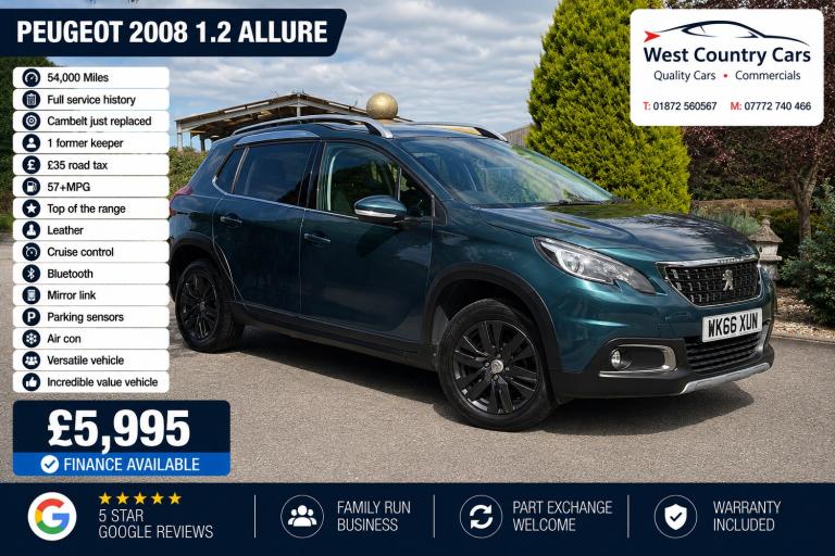 2016 Peugeot 2008 1.2 Allure 5dr HATCHBACK Petrol Manual