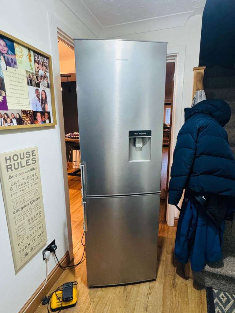 Kenwood Silver Fridge Freezer with Water Dispenser - Great Condition 