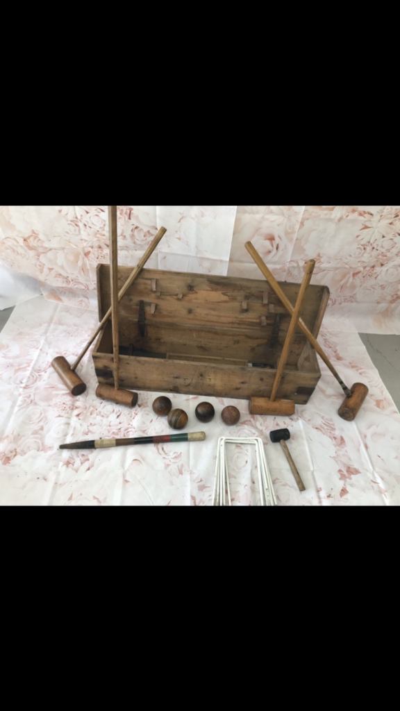 Antique croquet set 