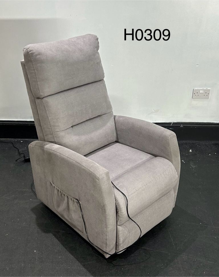 Wayfair Grey Fabric Power Electric Rise & Recline Armchair