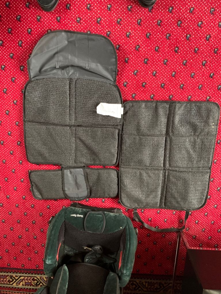 Ricaro child car seat with protective car seat covers 